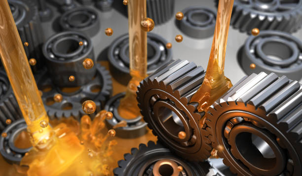 Lubricant And Gears 3d Rendering